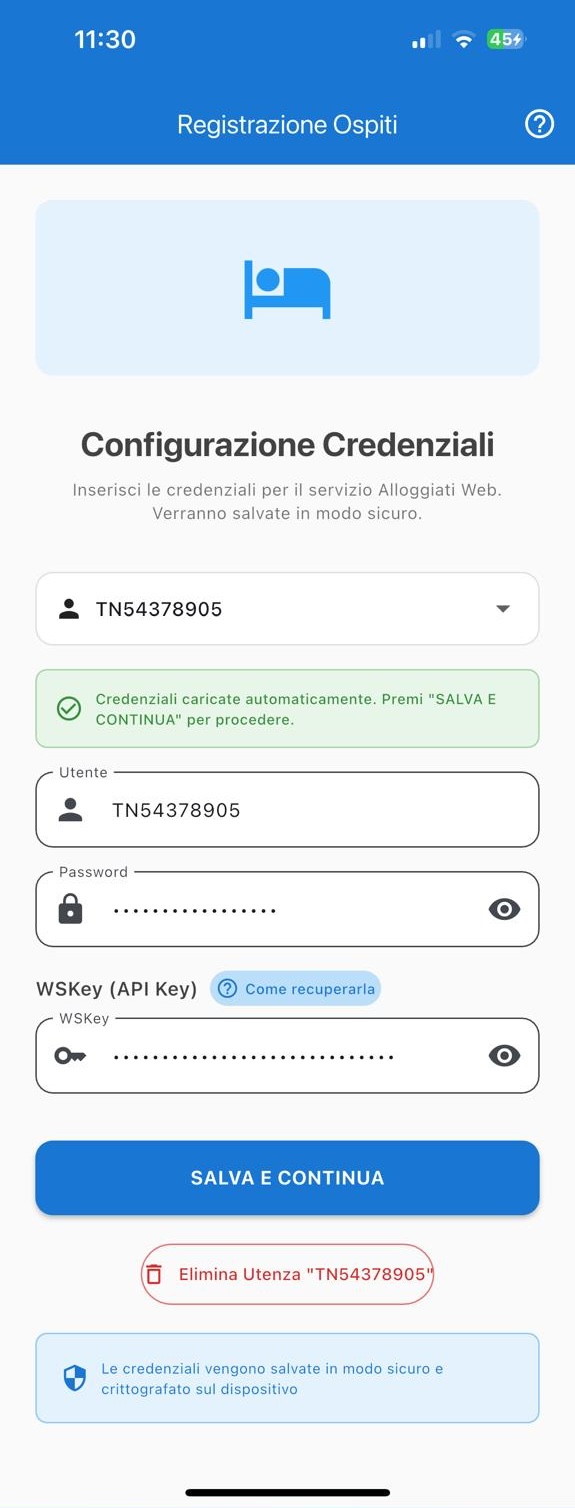 Login - Accesso all'app